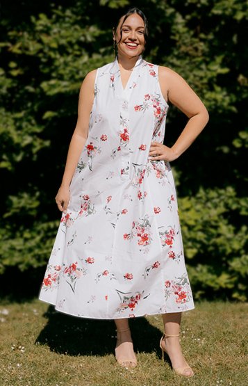 Beige Plus Size London Dresses