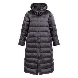 ELENA MIRO LONG PUFFER COAT ANTHRACITE  - Plus Size Collection