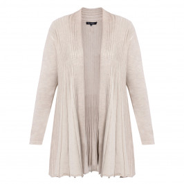 BEIGE PLEATED CARDIGAN CHAMPAGNE  - Plus Size Collection