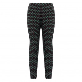 YOEK TROUSER PRINT GREEN  - Plus Size Collection