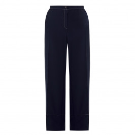 MARINA RINALDI WIDE LEG TROUSER NAVY - Plus Size Collection