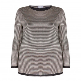 MARINA RINALDI FINE KNIT STRIPE SWEATER - Plus Size Collection