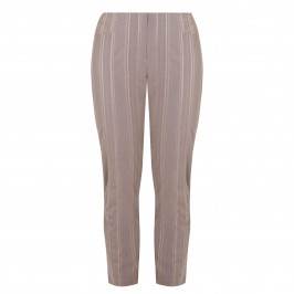 BEIGE LABEL SEERSUCKER TROUSER TAUPE - Plus Size Collection