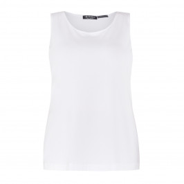 VERPASS SCOOP NECK VEST WHITE  - Plus Size Collection