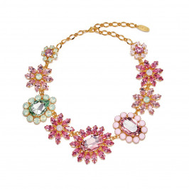 FLORAL SWAROVSKI CRYSTAL NECKLACE - Plus Size Collection