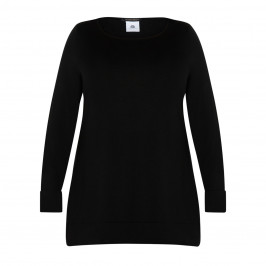 MARINA RINALDI WOOL JUMPER BLACK - Plus Size Collection