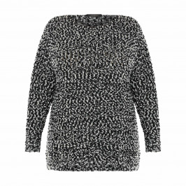 MARINA RINALDI BOUCLE JUMPER BLACK - Plus Size Collection