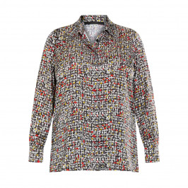 MARINA RINALDI SATIN SHIRT MULTICOLOUR - Plus Size Collection