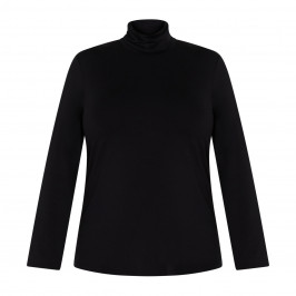 MARINA RINALDI JERSEY POLO NECK BLACK - Plus Size Collection