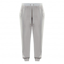 SCUBA JERSEY TRACKSUIT BOTTOMS GREY  - Plus Size Collection