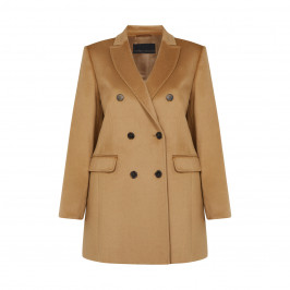 MARINA RINALDI WOOL JACKET CAMEL               - Plus Size Collection