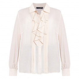 ELENA MIRO RUFFLE SHIRT CHAMPAGNE  - Plus Size Collection