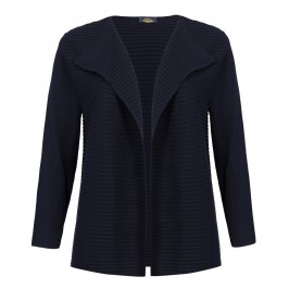 KARIN navy horizontal rib CARDIGAN - Plus Size Collection