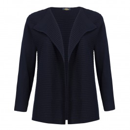 KARIN navy horizontal rib CARDIGAN - Plus Size Collection