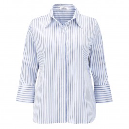 KARIN BLUE STRIPES SHIRT - Plus Size Collection