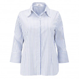 KARIN BLUE STRIPES SHIRT - Plus Size Collection