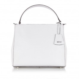 ABRO WHITE LEATHER BAG WITH SHOULDER STRAP - Plus Size Collection