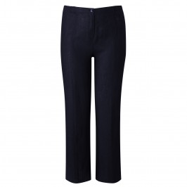 WILLE LINEN TROUSERS NAVY - Plus Size Collection