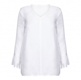 BEIGE LABEL WHITE BELL CUFF TUNIC - Plus Size Collection