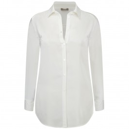 ELENA MIRO WHITE SILK BLOUSE - Plus Size Collection