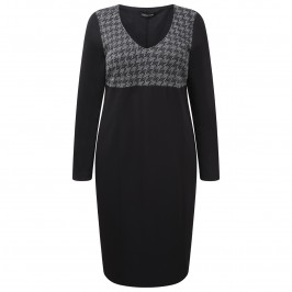 Luisa Viola Houndstooth detail DRESS - Plus Size Collection