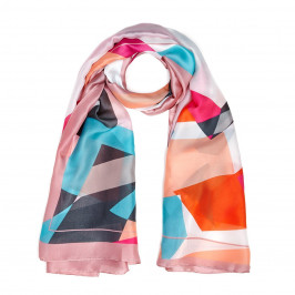 BEIGE pink print SCARF - Plus Size Collection