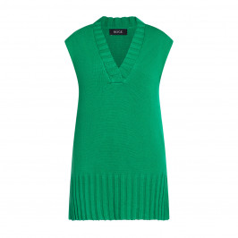 BEIGE KNITTED TANK TOP GREEN - Plus Size Collection