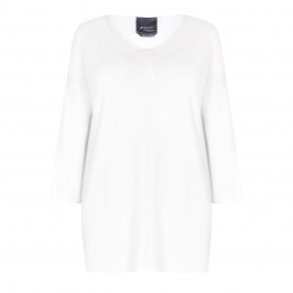 PERSONA BY MARINA RINALDI KNITTED TUNIC WHITE  - Plus Size Collection