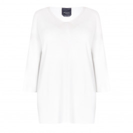 PERSONA BY MARINA RINALDI KNITTED TUNIC WHITE  - Plus Size Collection