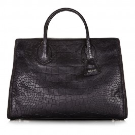 ABRO MOCK-CROC LEATHER HANDBAG - Plus Size Collection