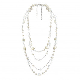 ADELE MARIE pearly multi-strand NECKLACE - Plus Size Collection