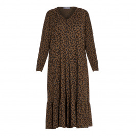 ALEMBIKA ANIMAL PRINT DRESS BROWN - Plus Size Collection