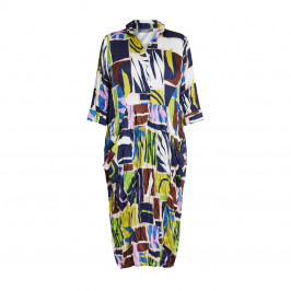 Alembika Multi-Colour Crinkle Dress - Plus Size Collection