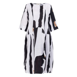 Alembika Dress Black and White  - Plus Size Collection