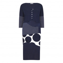 ALEMBIKA DRESS AND CARDIGAN OUTFIT NAVY - Plus Size Collection