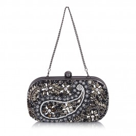 ALEX MAX jewel encrusted black CLUTCH - Plus Size Collection