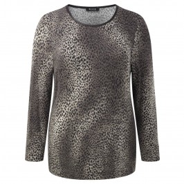 Beige animal print TOP - Plus Size Collection