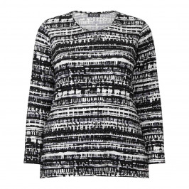 BEIGE LABEL BLACK PRINT TOP - Plus Size Collection