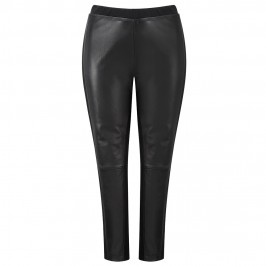 YOEK LEATHER FRONT LEGGINGS - Plus Size Collection