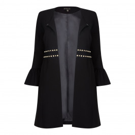 YOEK BLACK LONG JACKET BELL CUFF - Plus Size Collection