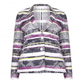 BASLER textured floral & striped JACKET - Plus Size Collection