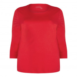 BASLER red scoop neck jersey TOP - Plus Size Collection