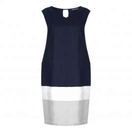 BEIGE LABEL BLOCK COLOUR LINEN SHIFT DRESS - Plus Size Collection