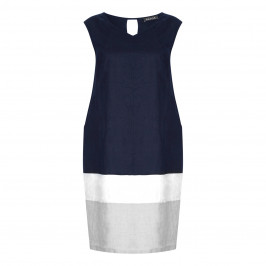 BEIGE LABEL BLOCK COLOUR LINEN SHIFT DRESS - Plus Size Collection