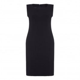 BEIGE JERSEY SHEATH DRESS IN BLACK - Plus Size Collection