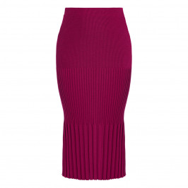 BEIGE KNITTED TUBE SKIRT BORDEAUX - Plus Size Collection
