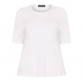 BEIGE LABEL STRETCH JERSEY T-SHIRT WHITE - Plus Size Collection