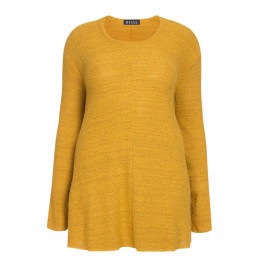 BEIGE LABEL FLARED KNITTED TUNIC MUSTARD - Plus Size Collection