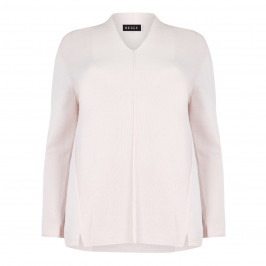 BEIGE LABEL ROSE V-NECK SWEATER WITH MOSS STITCH - Plus Size Collection