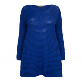 BEIGE LABEL LONG BLUE SCOOP NECK TUNIC - Plus Size Collection